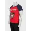 Men's T-shirt decorated with embroidery