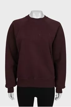 Brown sweatshirt with embroidery
