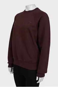 Brown sweatshirt with embroidery
