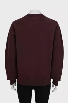 Brown sweatshirt with embroidery