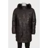 Men's leather jacket with tag