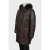 Men's leather jacket with tag