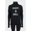 Wool sweater with contrast embroidery