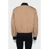 Brown bomber jacket with branded patch