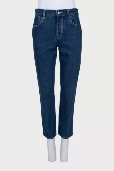 Укороченные синие джинсы tapered fit