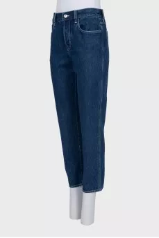 Укороченные синие джинсы tapered fit