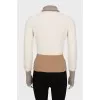 Knitted turtleneck with contrasting elements