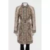 Cropped paisley print coat