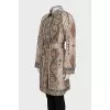 Cropped paisley print coat