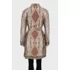 Cropped paisley print coat