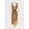 Gold sequin dress