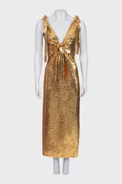 Gold sequin dress