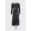 Silk dress with floral print