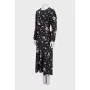 Silk dress with floral print