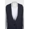 Striped wool vest