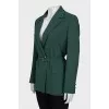 Зеленый пиджак с поясом
