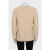 Alpaca and silk jumper with print