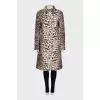 Animal print wool coat