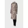 Animal print wool coat