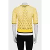 Openwork straight cut top