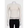 Beige top with lace