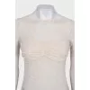 Beige top with lace