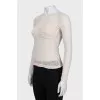 Beige top with lace