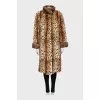 Animal print mink fur coat