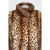 Animal print mink fur coat