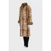 Animal print mink fur coat
