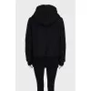 Straight-cut wool jacket with a hood