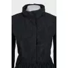 Cropped black jacket with ruffles