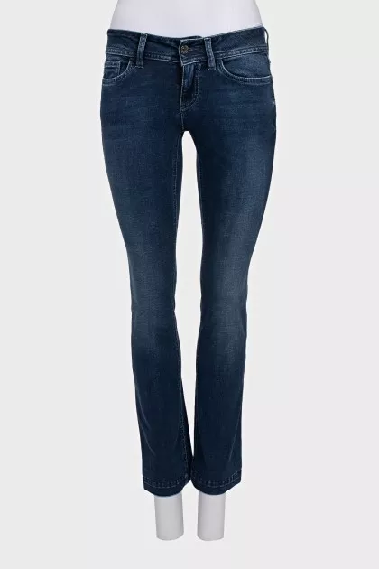 Сині джинси skinny fit на низькій посадці
