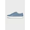 Men's blue leather sneakers