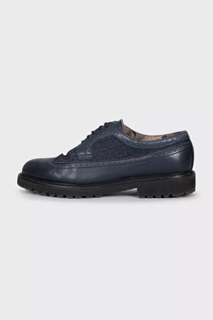Men's blue lace-up brogues