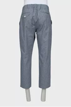 Men's blue drawstring trousers