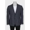 Men's gray checkered jacket