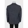 Men's gray checkered jacket