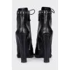 Leather ankle boots with silver decor