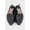 Patent leather heels with a bow