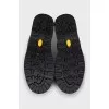 Men's black leather lace-up boots