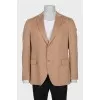 Men's camel wool jacket