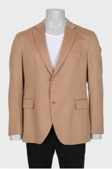 Men's camel wool jacket