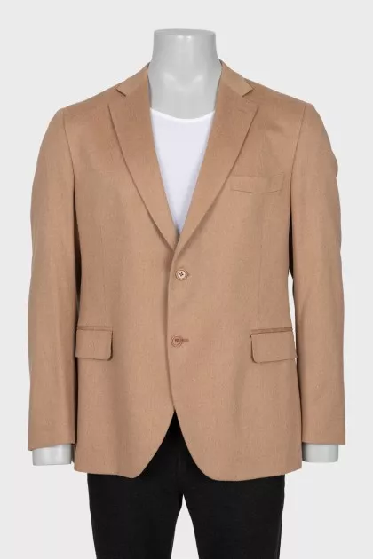 Men's camel wool jacket