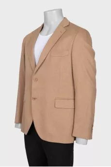 Men's camel wool jacket