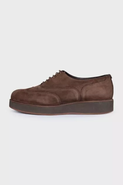 Brown suede brogues