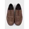 Brown suede brogues