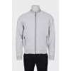 Men's gray zip-up sweatshirt