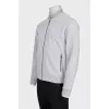 Men's gray zip-up sweatshirt