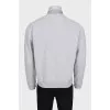 Men's gray zip-up sweatshirt